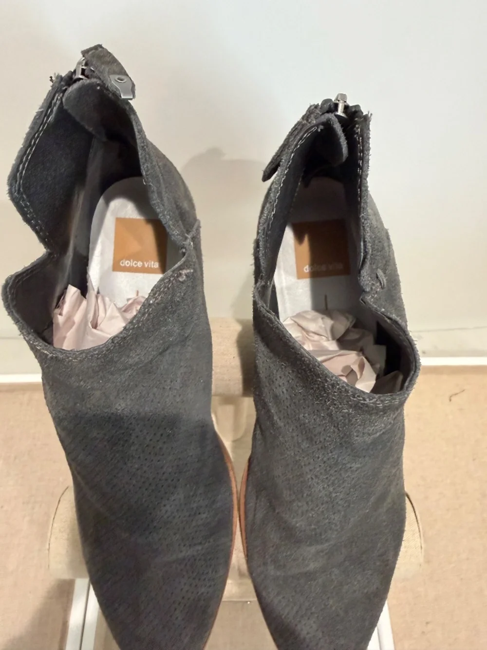 Dolce Vita Gray Suede Bootie